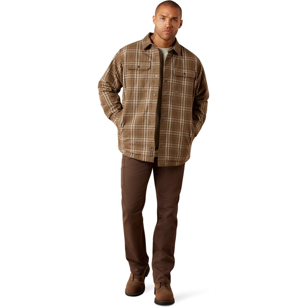 2026 Ariat Herren Rebar Flanell Isolierter Hemd Jacket 10079831 - Canteen